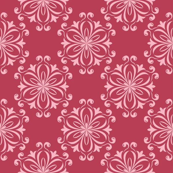 Çiçek tasarım kırmızı zemin üzerine. Tekstil ve duvar kağıtları için seamless modeli