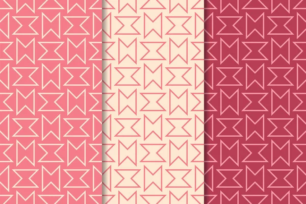 Web, Tekstil ve duvar kağıtları için dikey Dikişsiz desen kiraz kırmızı geometrik dizi