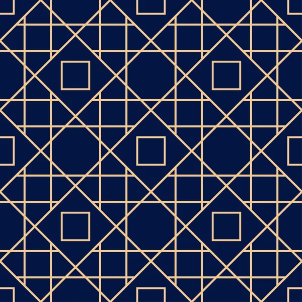 Altın mavi geometrik seamless modeli web, Tekstil ve duvar kağıtları için