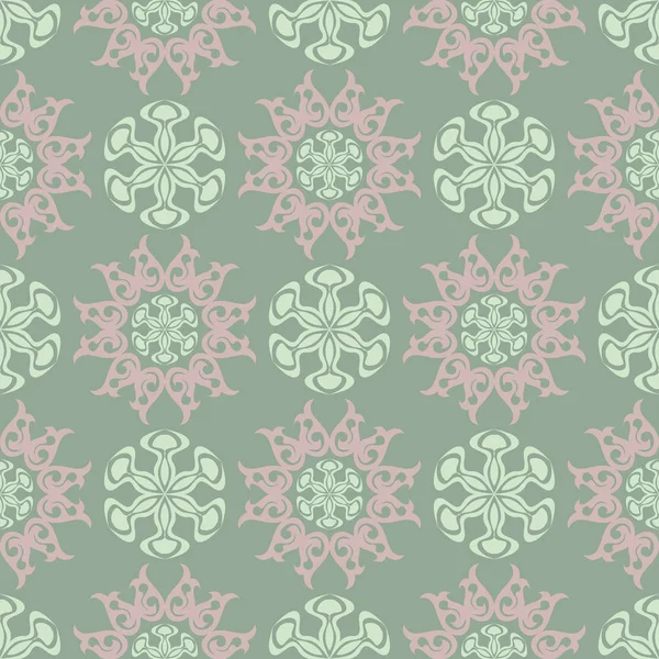 Zeytin yeşili çiçek Dikişsiz desen soluk pembe elemanları ile. Arka plan duvar kağıtları, Tekstil ve kumaş için çiçek tasarımları ile