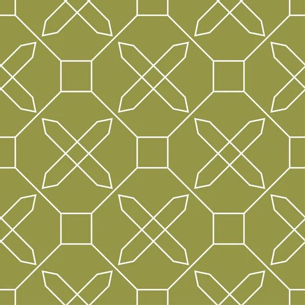 Zeytin yeşili ve beyaz geometrik süsleme. Web, Tekstil ve duvar kağıtları için seamless modeli