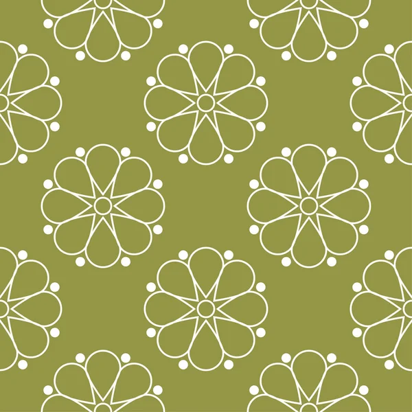 Zeytin yeşili çiçek süsleme. Tekstil ve duvar kağıtları için seamless modeli