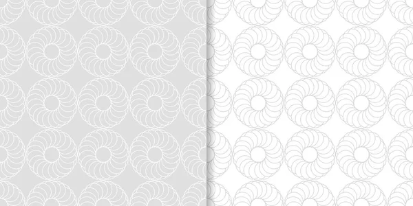 Işık gri geometrik süsler. Web, Tekstil ve duvar kağıtları için dikişsiz desen seti