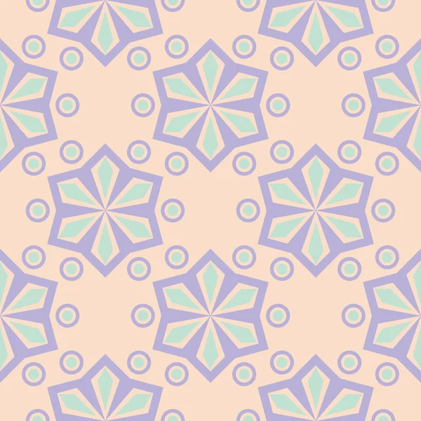 Geometrik tasarım ile Seamless modeli. Soluk pembe bir arka plan üzerinde öğeleri mor ve mavi. Kumaş ve duvar kağıtları için
