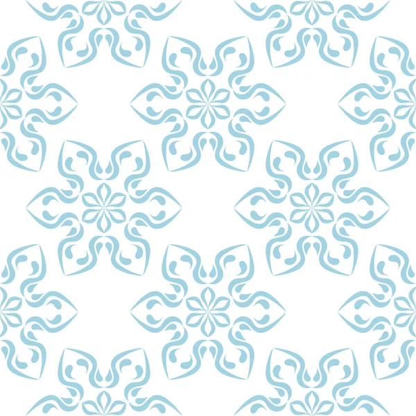 Beyaz zemin üzerine mavi çiçek süsleme. Tekstil ve duvar kağıtları için seamless modeli