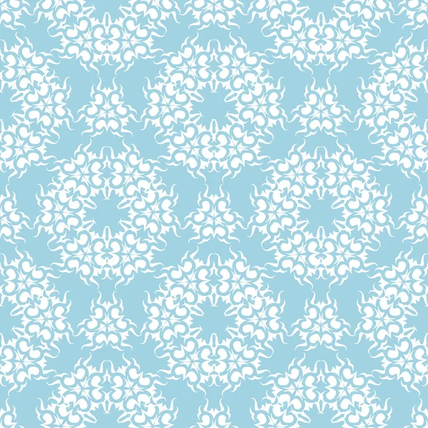 Mavi ve beyaz çiçek süsleme. Tekstil ve duvar kağıtları için seamless modeli