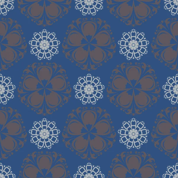 Mavi çiçek sorunsuz arka plan. Tasarım deseni duvar kağıtları, Tekstil ve kumaş çiçek öğeleri