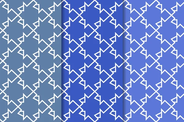 Web, Tekstil ve duvar kağıtları için dikey Dikişsiz desen mavi geometrik dizi