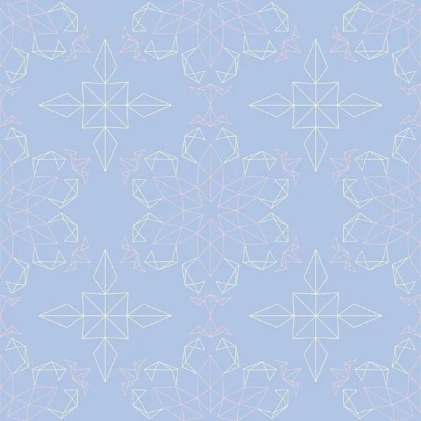 Çiçek mavi seamless modeli. Bej ve pembe elemanları ile renkli arka plan