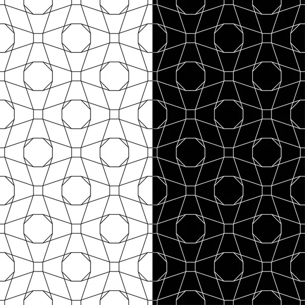 Web, Tekstil ve duvar kağıtları için dikişsiz desen siyah ve beyaz geometrik ayarla