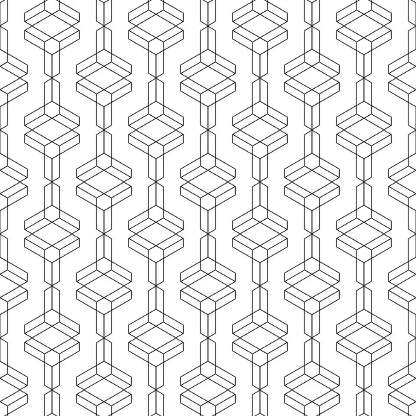 Beyaz arka planda siyah geometrik süsleme. Web, Tekstil ve duvar kağıtları için seamless modeli