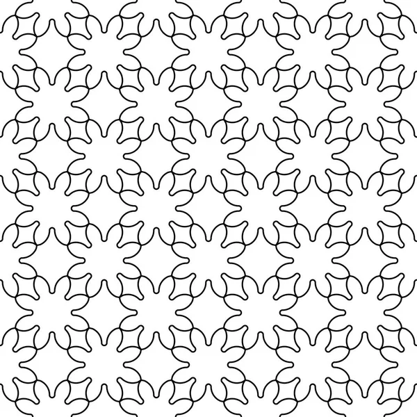 Geometrik süsleme. Siyah üzerine beyaz seamless modeli web, Tekstil ve duvar kağıtları için