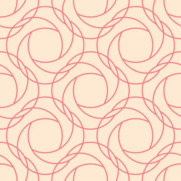 Красно Бежевый Геометрический Орнамент Бесшовный Узор Веб Текстиля Обоев — стоковый вектор