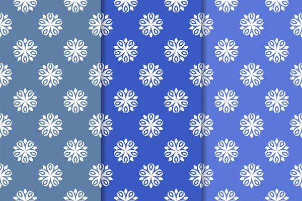 Çiçek süsler kümesi. Mavi dikey Dikişsiz desen. Duvar kağıdı arka plan