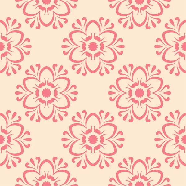 Bej renkli arka plan üzerinde kırmızı çiçek tasarım. Tekstil ve duvar kağıtları için seamless modeli