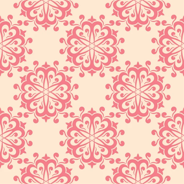 Bej renkli arka plan üzerinde kırmızı çiçek tasarım. Tekstil ve duvar kağıtları için seamless modeli