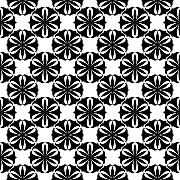 Beyaz arka planda siyah çiçek tasarım. Tekstil ve duvar kağıtları için seamless modeli