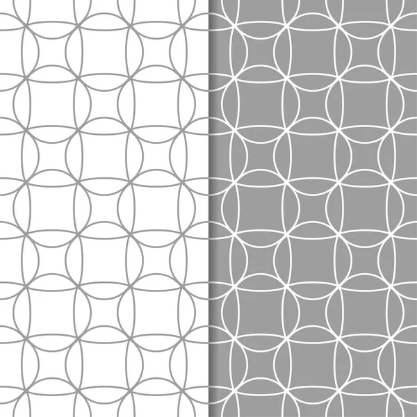 Geometrik süsler kümesi. Gri ve beyaz Dikişsiz desen web, Tekstil ve duvar kağıtları için