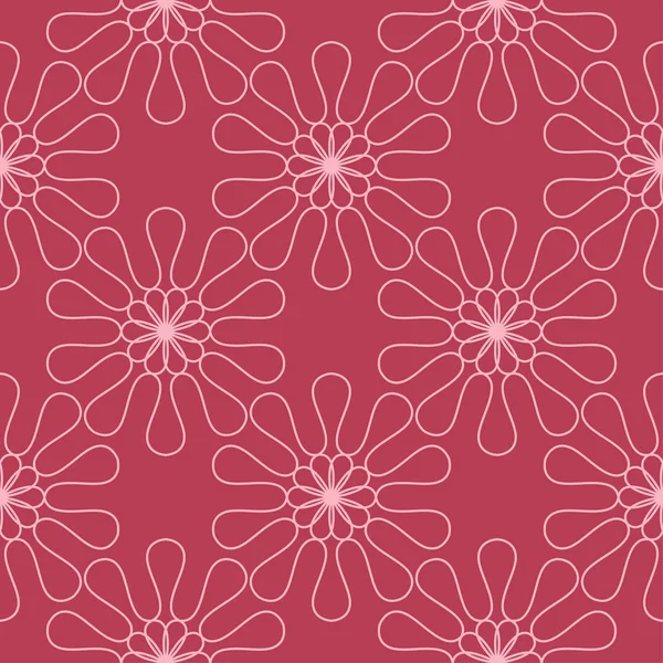 Roter Floraler Nahtloser Hintergrund Ziermuster Für Textilien Und Tapeten — Stockvektor