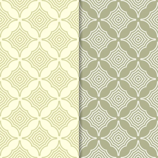 Geometrik süsler kümesi. Zeytin yeşili Dikişsiz desen web, Tekstil ve duvar kağıtları için