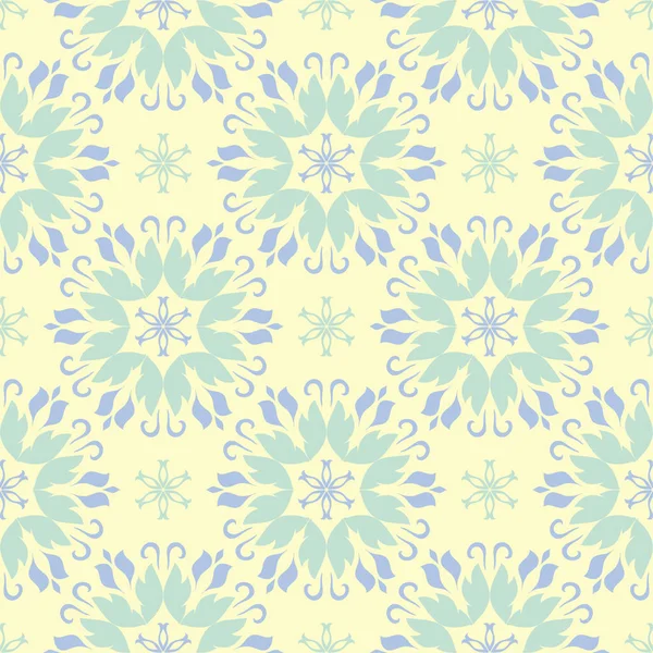 Bej renkli çiçek seamless modeli. Arka plan duvar kağıtları, Tekstil ve kumaş için mavi ve yeşil ışık çiçek öğeleri ile