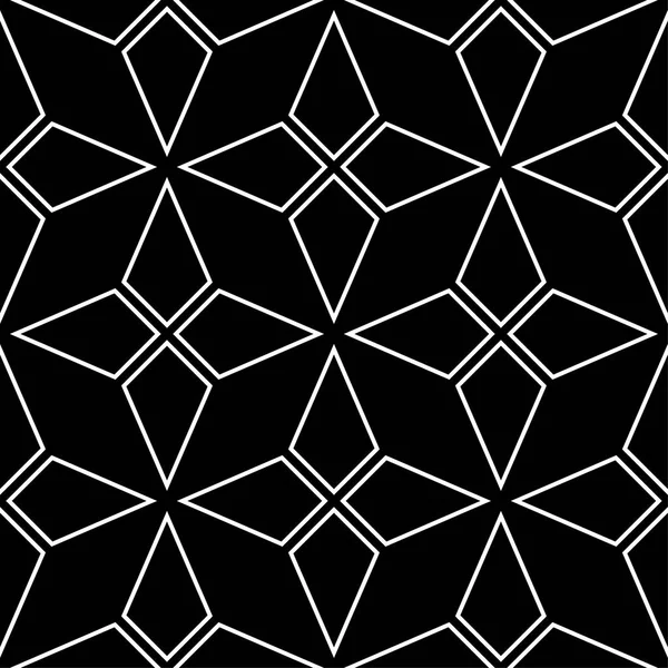 Geometrik süsleme. Siyah ve beyaz seamless modeli web, Tekstil ve duvar kağıtları için