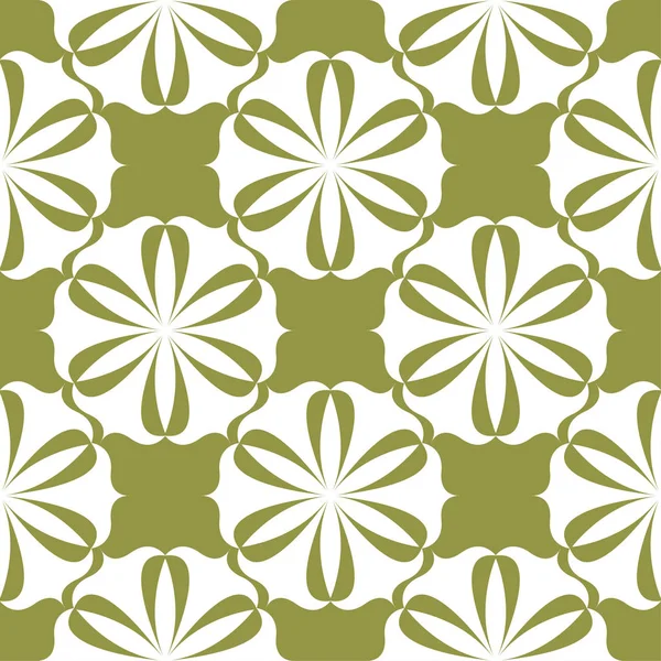 Zeytin yeşil zemin üzerine beyaz çiçek tasarım. Tekstil ve duvar kağıtları için seamless modeli