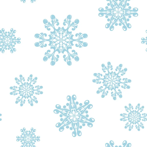 Beyaz zemin üzerine mavi çiçek süsleme. Tekstil ve duvar kağıtları için seamless modeli