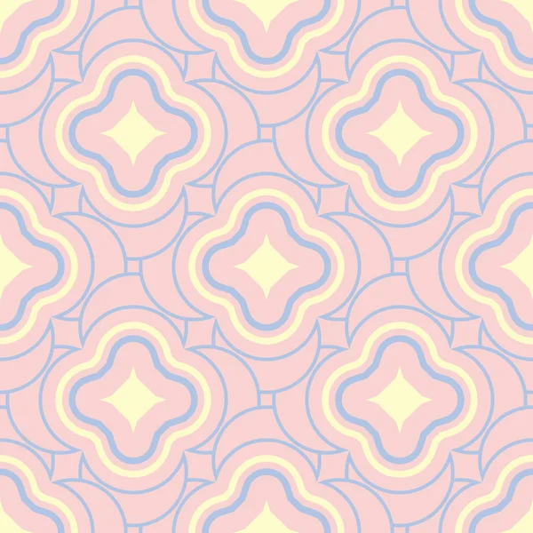 Renkli geometrik desenli sorunsuz arka plan. Duvar kağıtları, Tekstil ve kumaş için pembe, mavi ve bej öğeleri