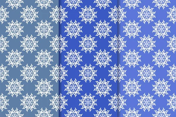 Çiçek süsler kümesi. Mavi dikey Dikişsiz desen. Duvar kağıdı arka plan