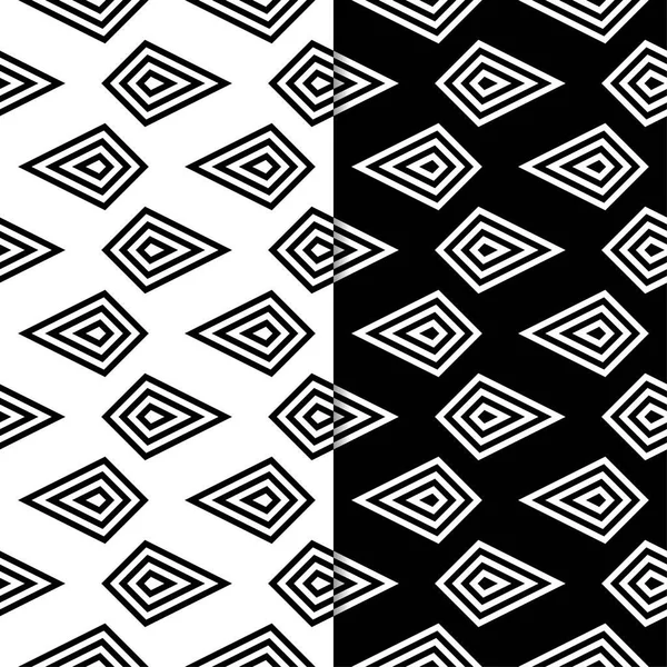 Siyah ve beyaz geometrik yazdırır. Web, Tekstil ve duvar kağıtları için dikişsiz desen seti