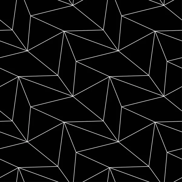 Poligonal siyah beyaz tek renkli geometrik seamless modeli