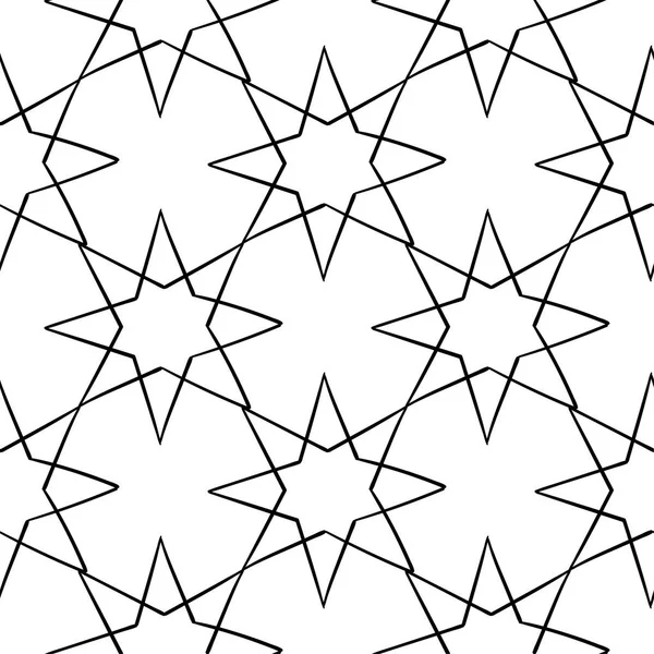 Siyah ve beyaz geometrik süsleme. Web, Tekstil ve duvar kağıtları için seamless modeli