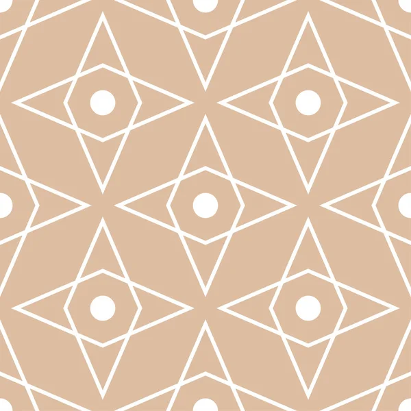 Bej ve beyaz geometrik süsleme. Web, Tekstil ve duvar kağıtları için seamless modeli