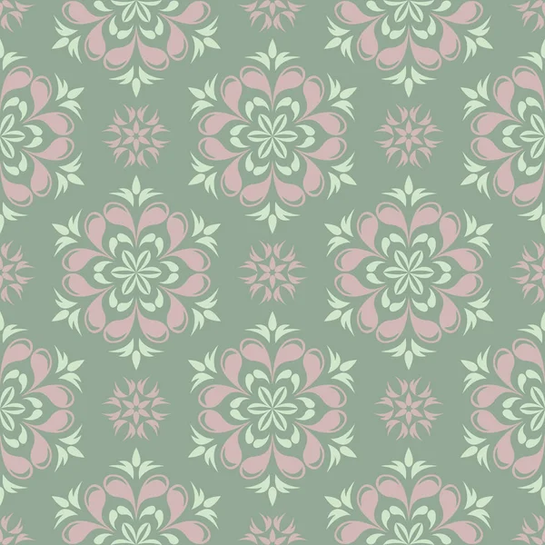Zeytin yeşili çiçek Dikişsiz desen soluk pembe elemanları ile. Arka plan duvar kağıtları, Tekstil ve kumaş için çiçek tasarımları ile