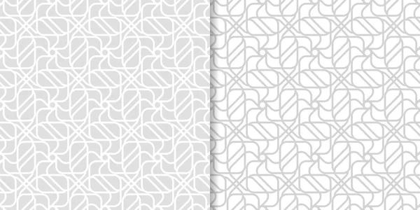 Geometrik süsler kümesi. Web, Tekstil ve duvar kağıtları için ışık gri Dikişsiz desen