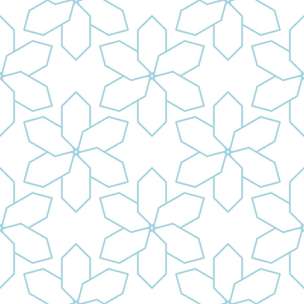 Geometrik süsleme. Beyaz ve mavi seamless modeli web, Tekstil ve duvar kağıtları için