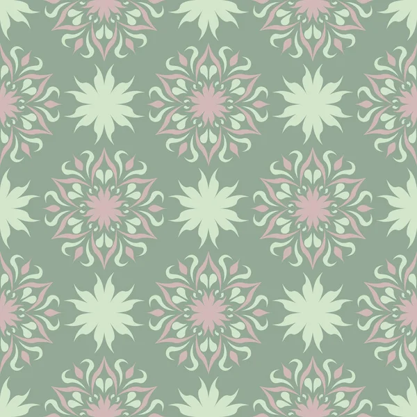 Yeşil çiçek arka plan. Duvar kağıtları, Tekstil ve kumaş için çiçek tasarımları ile Seamless modeli