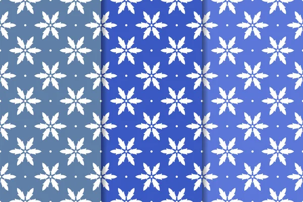 Çiçek süsler kümesi. Mavi dikey Dikişsiz desen. Duvar kağıdı arka plan