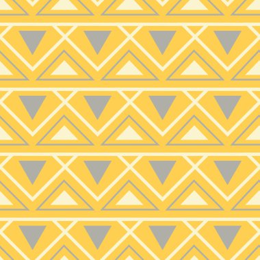 Geometrik seamless modeli. Sarı gri ve beyaz renkli arka plan duvar kağıtları, Tekstil ve kumaş için