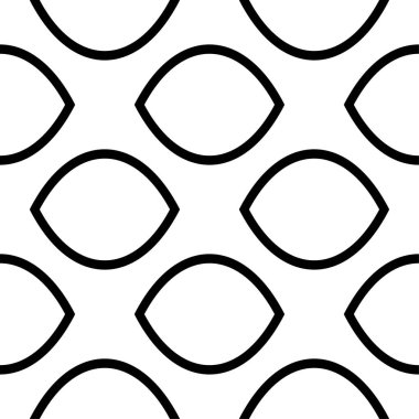 Siyah ve beyaz geometrik süsleme. Web, Tekstil ve duvar kağıtları için seamless modeli