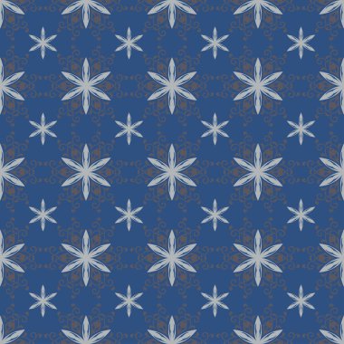 Mavi çiçek sorunsuz arka plan. Tasarım deseni duvar kağıtları, Tekstil ve kumaş çiçek öğeleri