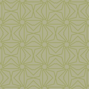 Zeytin yeşili geometrik süsleme. Web, Tekstil ve duvar kağıtları için seamless modeli