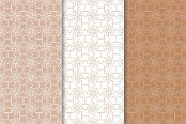 Kahverengi ve beyaz geometrik Dikişsiz desen web, Tekstil ve duvar kağıtları için