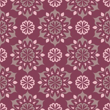 Mor kırmızı çiçek seamless modeli. Arka plan duvar kağıtları, Tekstil ve kumaş çiçek tasarım öğeleri ile