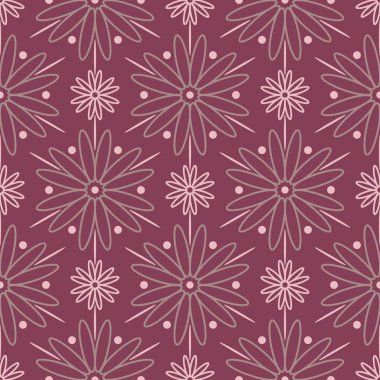 Sorunsuz arka plan. Çiçek mor kırmızı desenli duvar kağıtları, Tekstil ve kumaş için