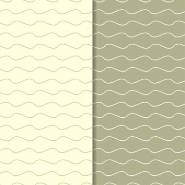 Zeytin yeşili geometrik süsler. Web, Tekstil ve duvar kağıtları için dikişsiz desen seti