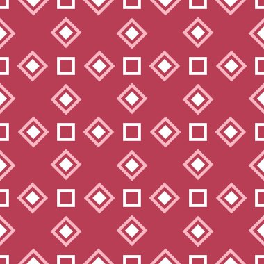 Geometrik arka plan. Kırmızı ve bej Dikişsiz desen duvar kağıtları, Tekstil ve kumaş için