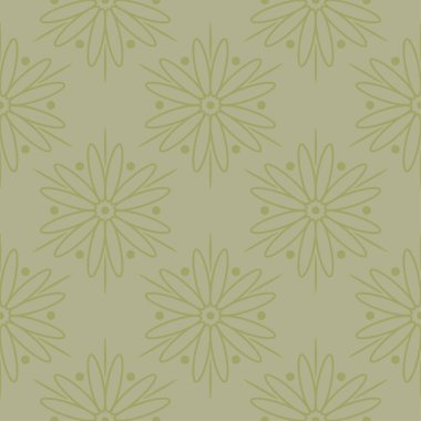 Zeytin yeşili çiçek süsleme. Tekstil ve duvar kağıtları için seamless modeli