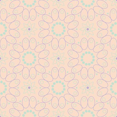 Sorunsuz çiçek desenli. Duvar kağıtları, Tekstil ve kumaş için bej mor ve mavi arka plan